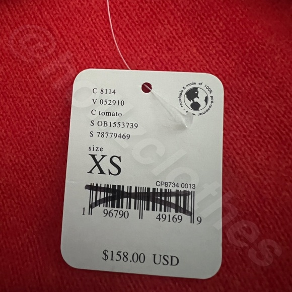 Free People Aubrey Cashmere Sweater Tomato XS - Picture 7 of 14